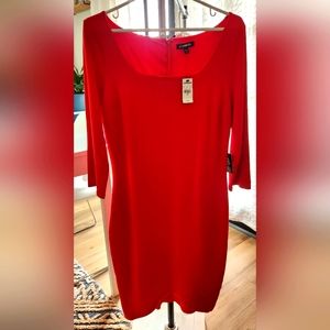EXPRESS 3/4 sleeve midi dress in red, size medium | NWT